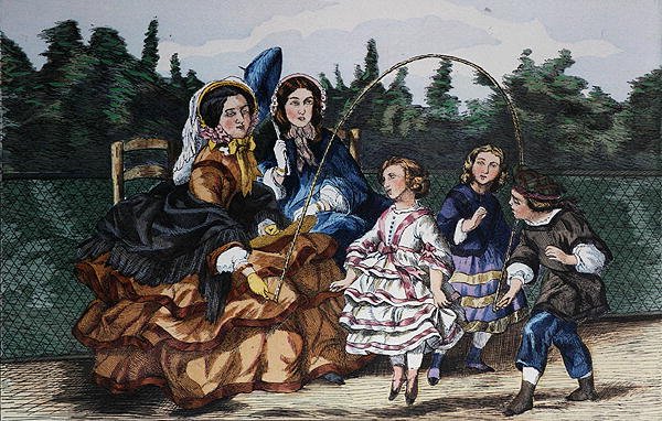 Hopprep (färg litho) av French School