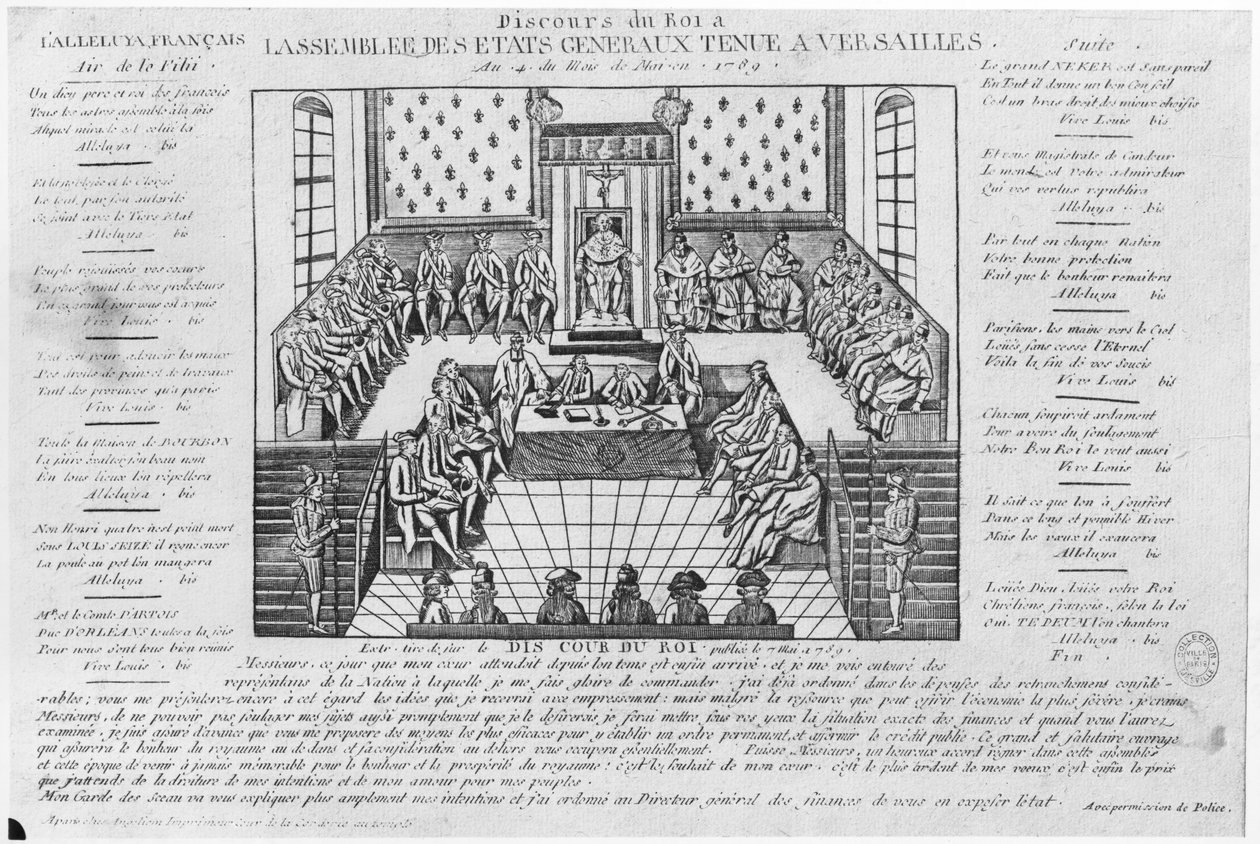 Tal av kung Ludvig XVI vid öppnandet av generalständerna i Versailles, 4 maj 1789 av French School
