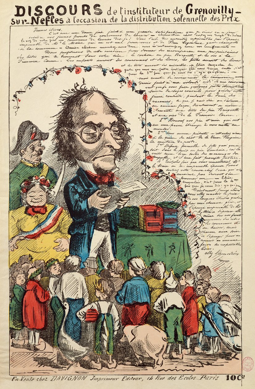 Tal av läraren i Grenouilly sur Nefles under prisutdelningen av French School