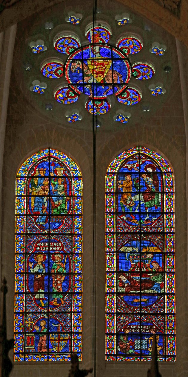 Ss John & James; Tillbedjan av Magi; Födelsekyrkan; Flygningen till Egypten; Beaufort riddare; givare (w114) av French School