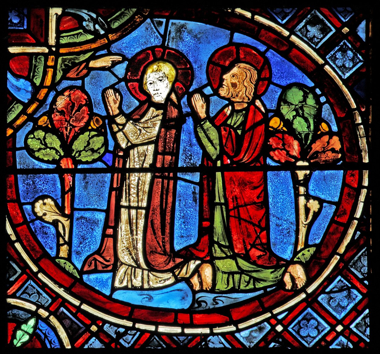 Ss Simon och Jude ber (w1) av French School