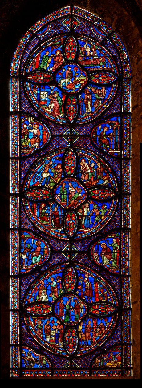 St Anthony och St Paul Anchorite-fönster (w30b) av French School