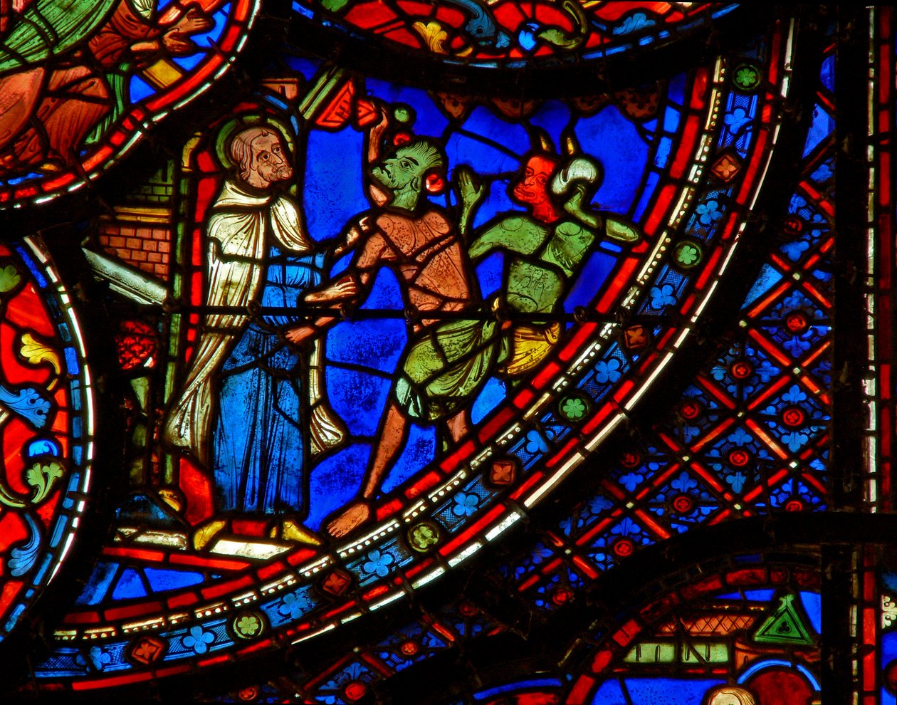 Sankt Antonius: attackerad av demoner (w30b) av French School