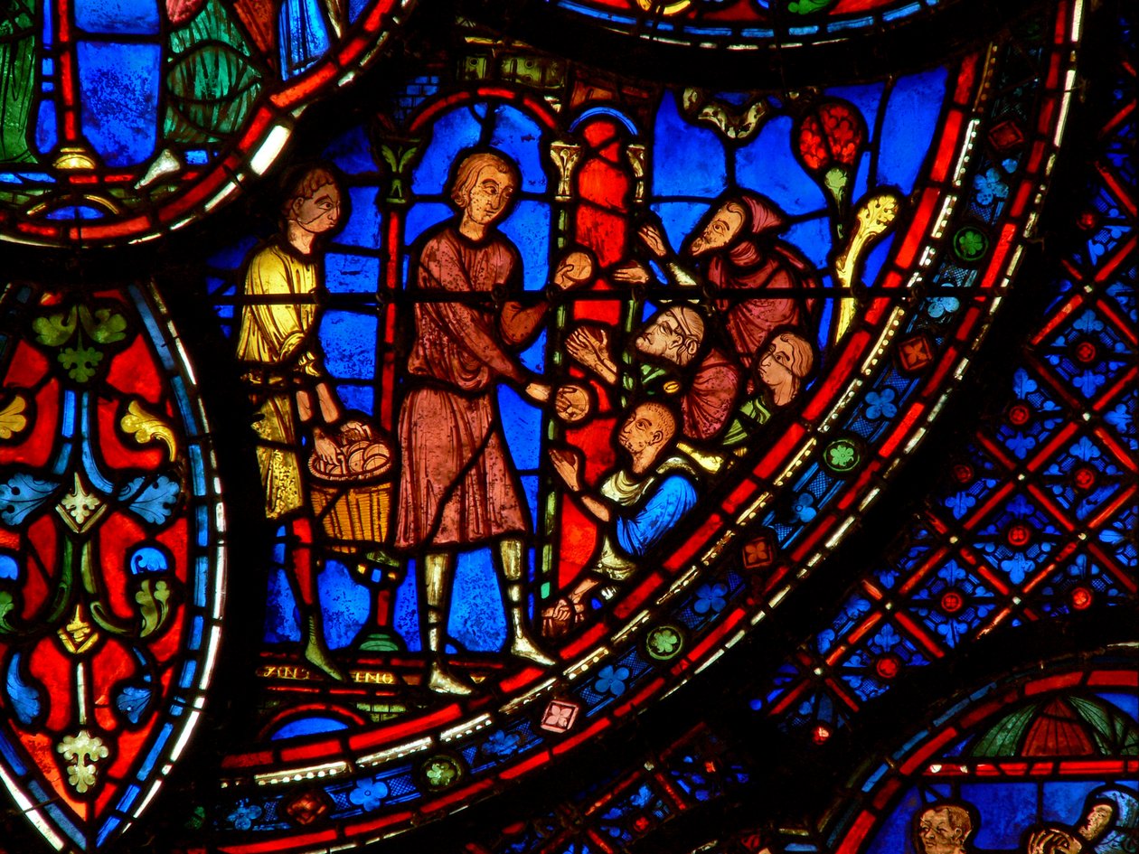 Sankt Antonius: delar ut till de fattiga (w30b) av French School