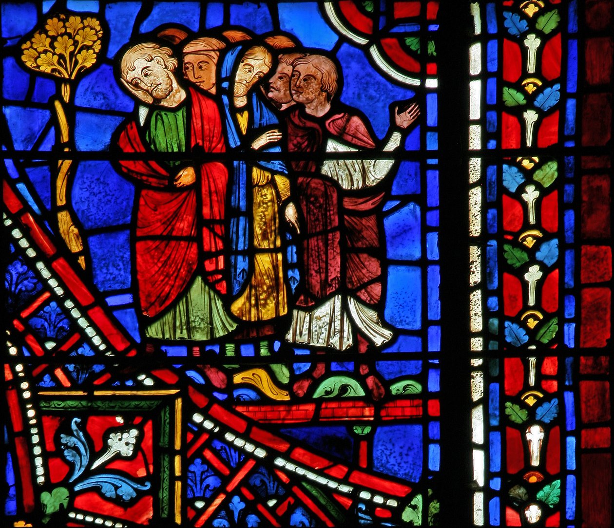 St. Apollinaire: de troende på hans begravning (w36) av French School