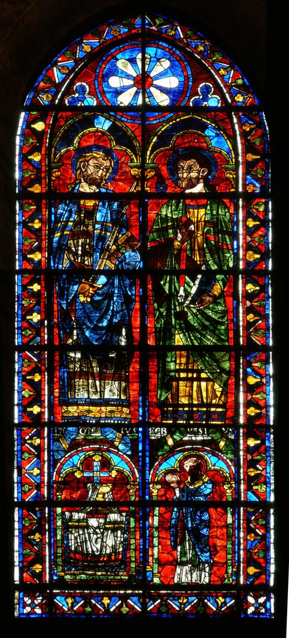 St. Gervais och St. Protus med en donatorpräst av French School