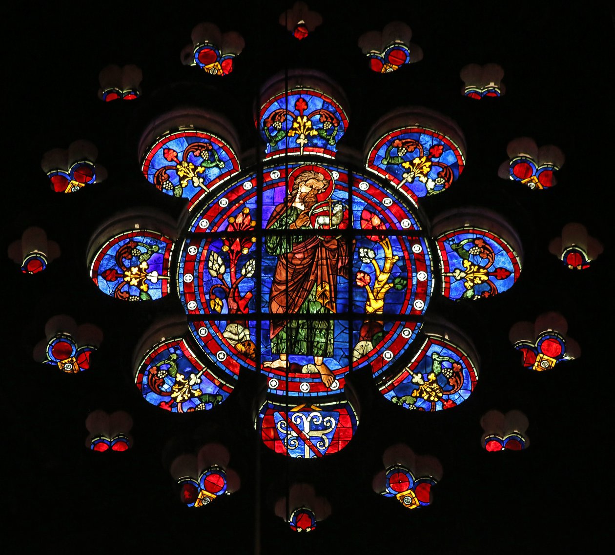 Johannes Döparen i öknen med Agnus Dei(w116) av French School