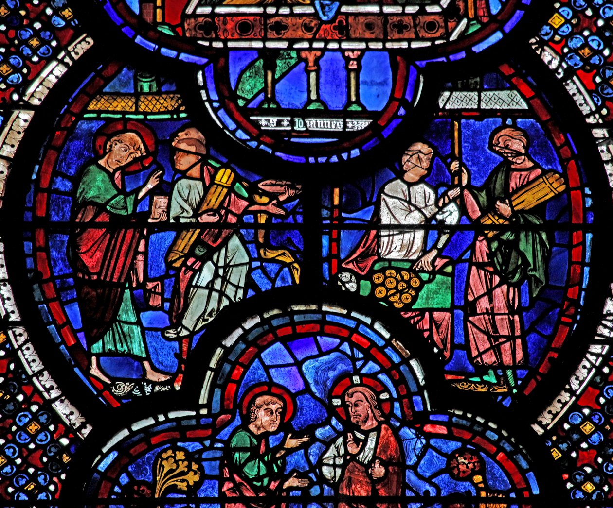 St John window: miraklet att byta pinnar till guld (w48) av French School
