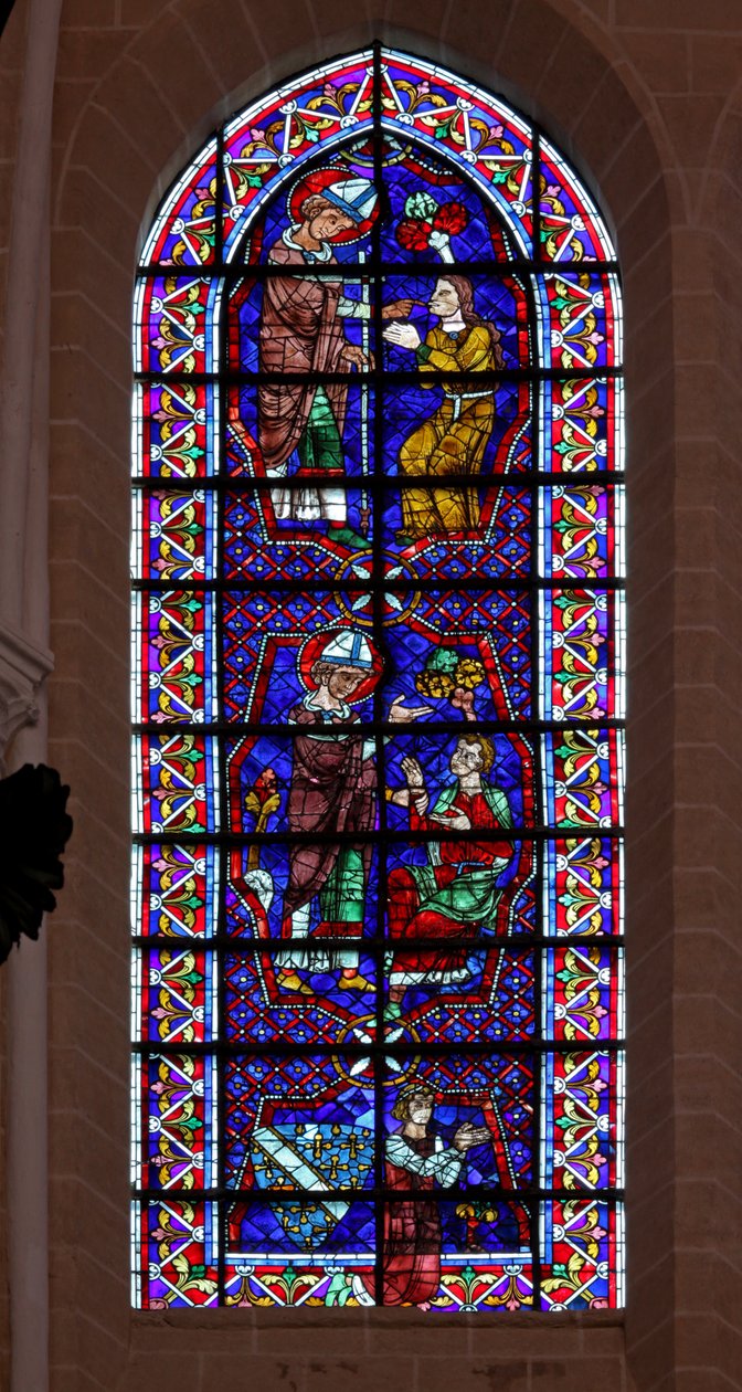 St Martin botar de sjuka. Thibault VI, greve av Chartres (w109) av French School