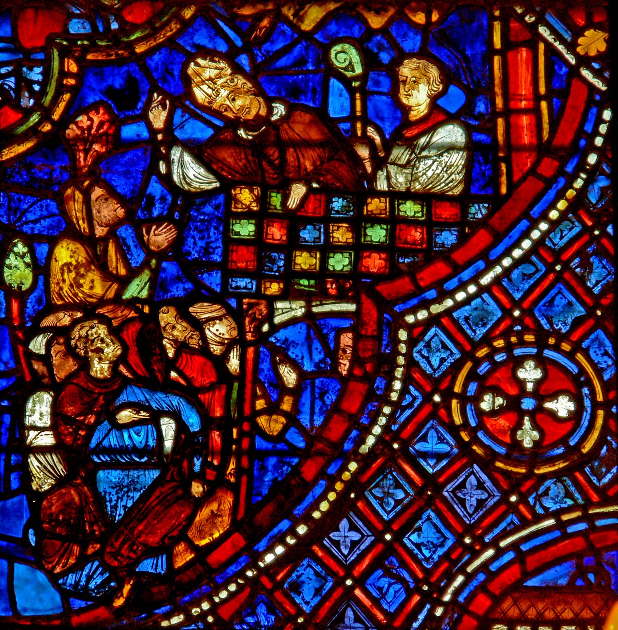 St Nicholas: håller en predikan (w29a) av French School