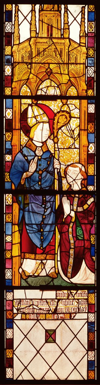 St. Nicholas med en donator, från kapellet Saint Nicolas, Norman School, 1370 av French School