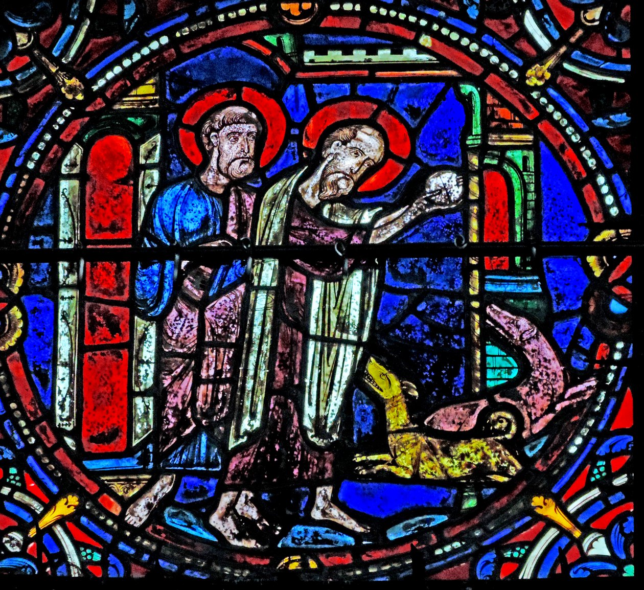 St Peter och St Paul matar hundarna (w4) av French School