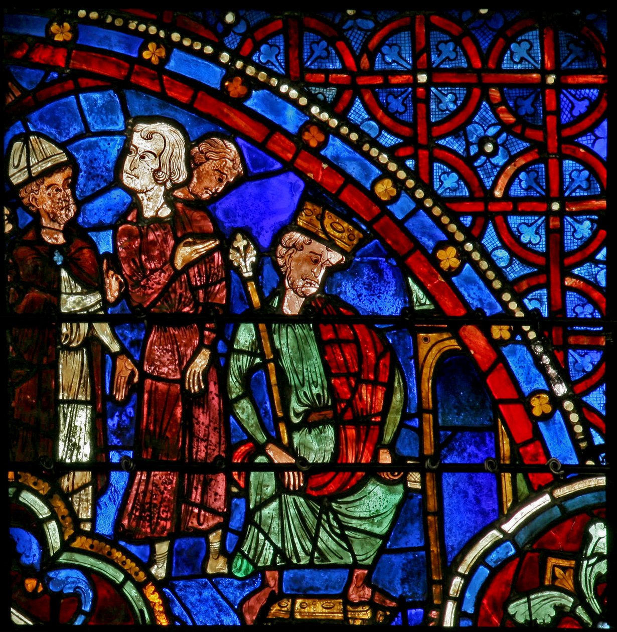 St Thomas Becket presenteras för Henrik II (w18) av French School