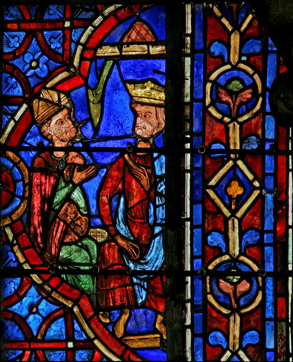 St Thomas Becket välkomnas av fransk kung (w18) av French School