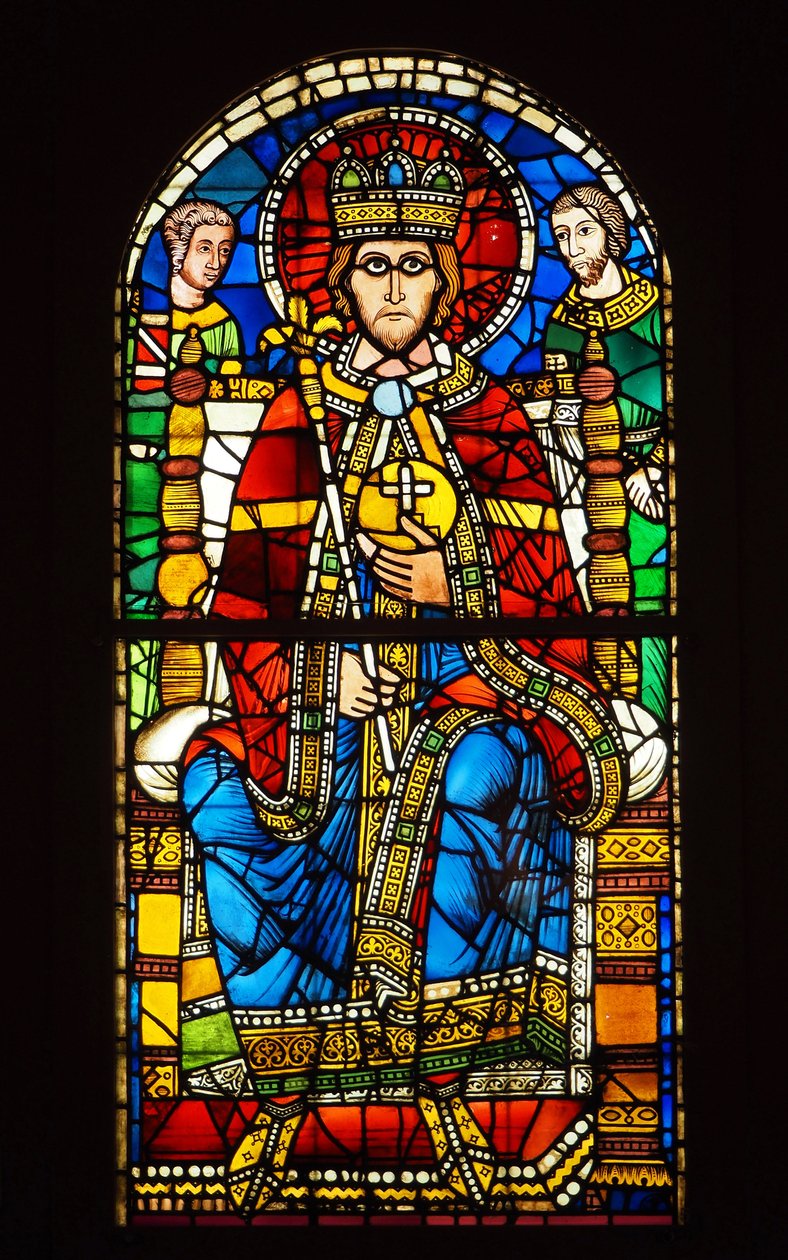Färgatglas. Kejsare i Majestät, slutet av XII-talet av French School