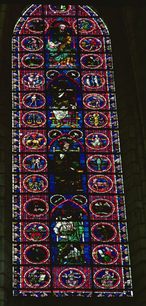 Fönster i målat glas av French School