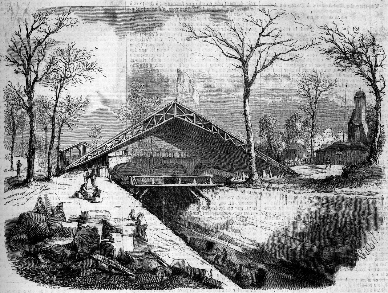 Tillståndet för verken av glaciären i Bois de Boulogne, Paris av French School