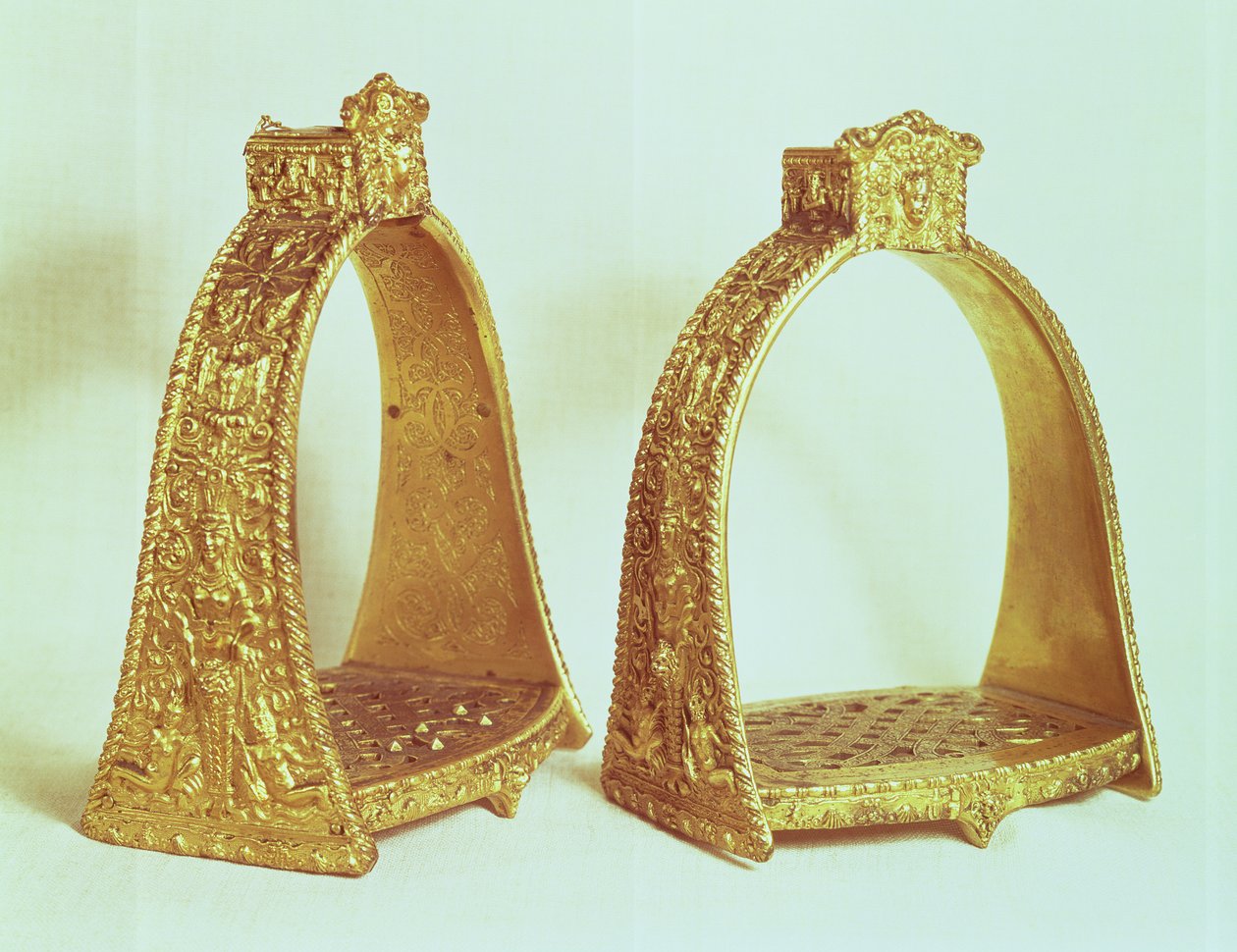 Stigbyglar tillhörande Ludvig XIV (1638-1715) (guld) av French School