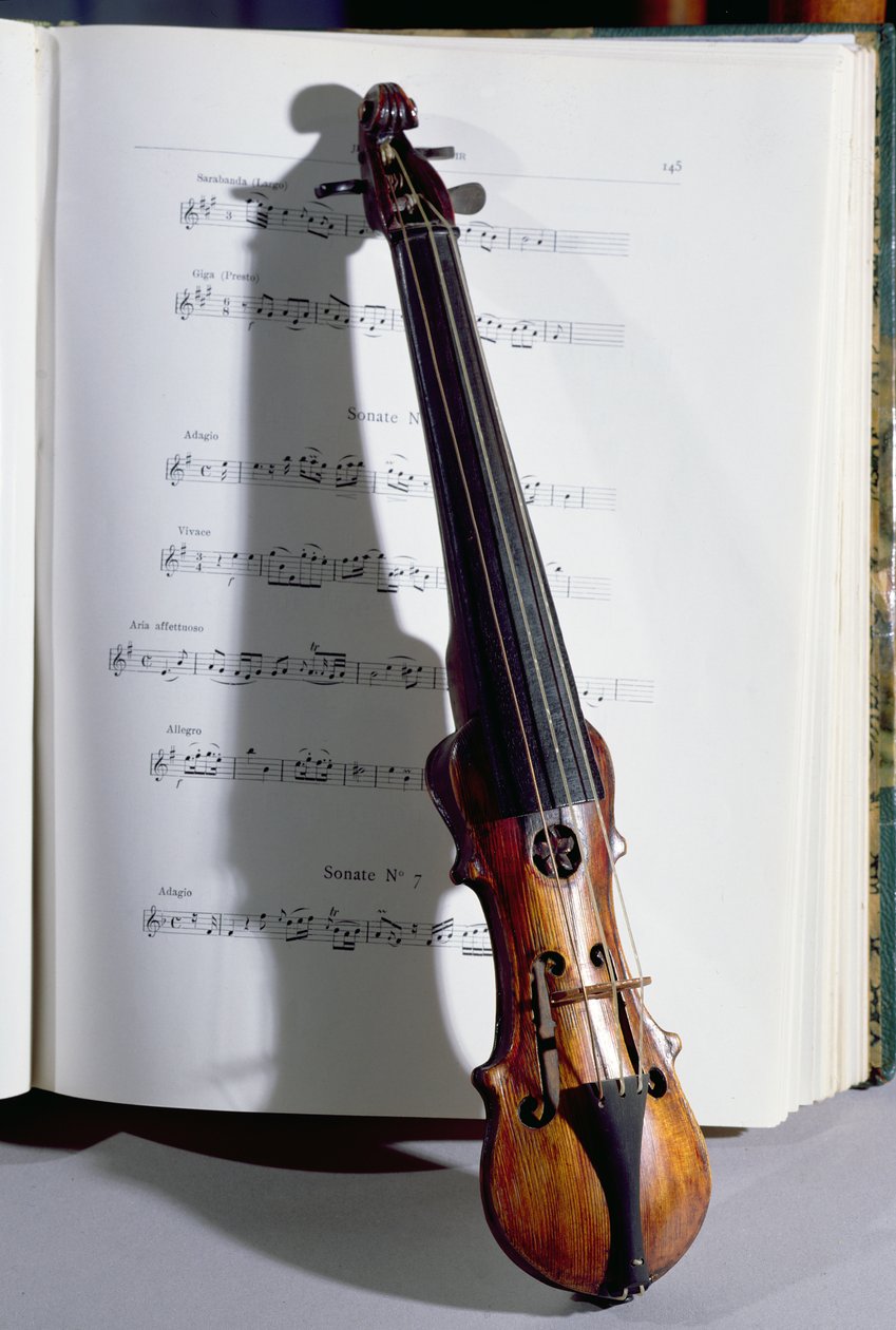 Stråkinstrument av en dansmästare, 1800-talet (trä) av French School