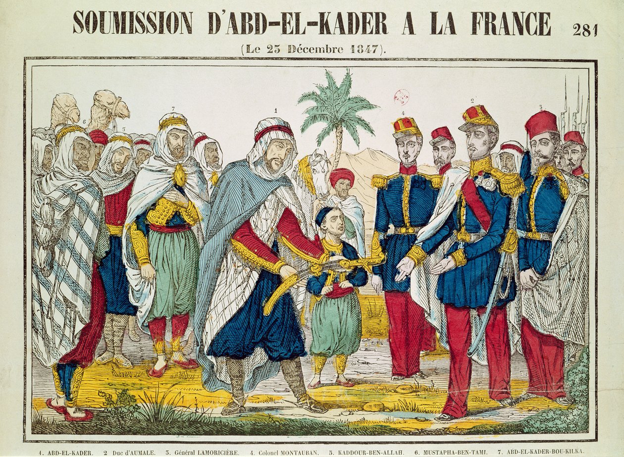 Indsendelse af Abd el-Kader (1808-83) til Henri d