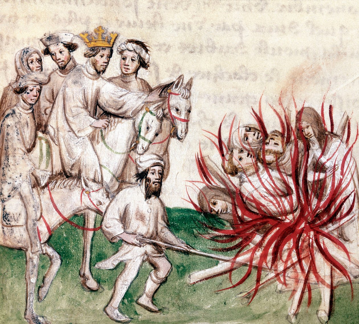 Tempelherrarnas förråd: Jacques de Molay (Molai) stormästare Tempelherreorden och flera av hans följeslagare anklagas för kätteri och utsvävningar av kung Filip IV dit le bel et avrättas 4 mars av French School