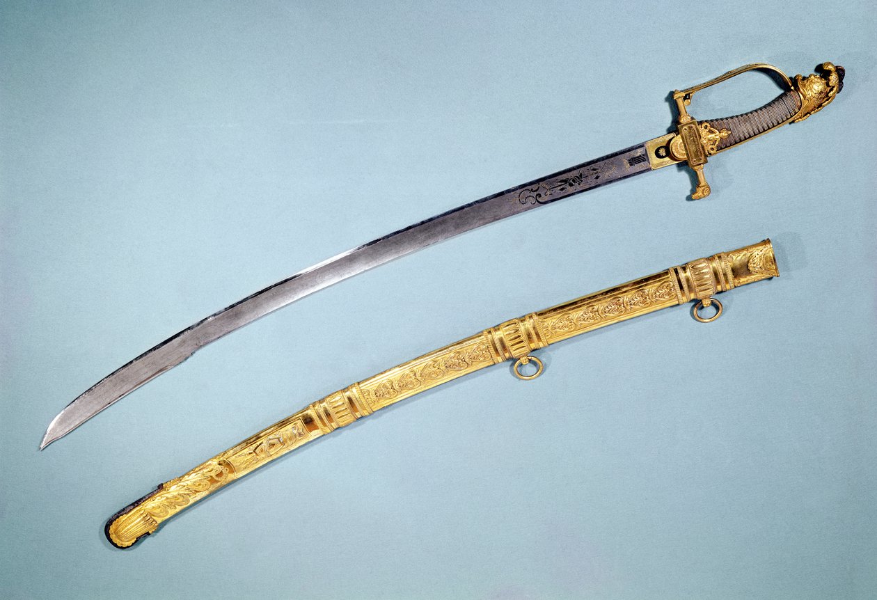 Svärd gavs till Napoleon I (1769-1821) av Directoire (metall) av French School