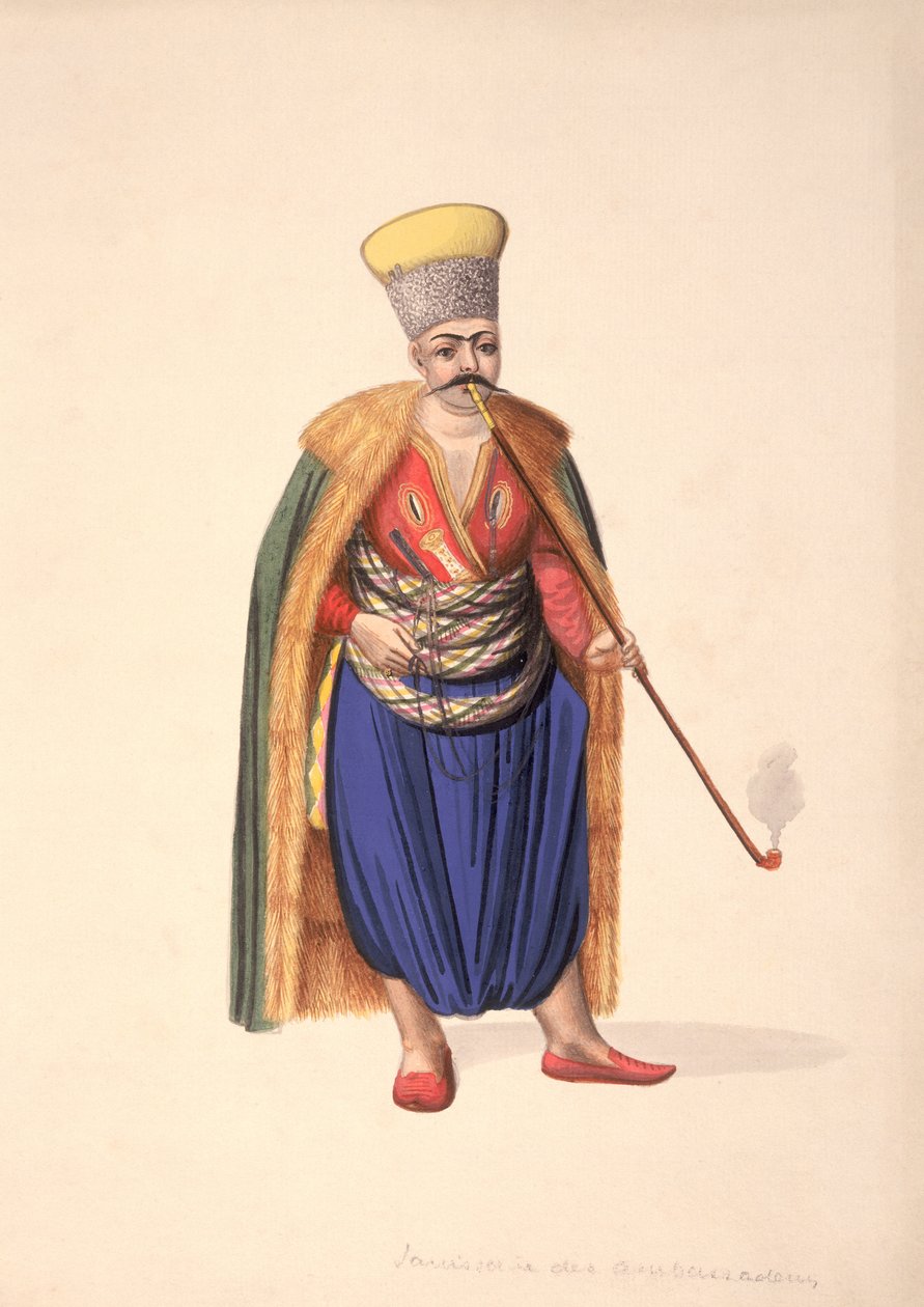 Ambassadörernas janitsjare, ottomansk tid, 1700-talets tredje kvartal (wc på papper) av French School