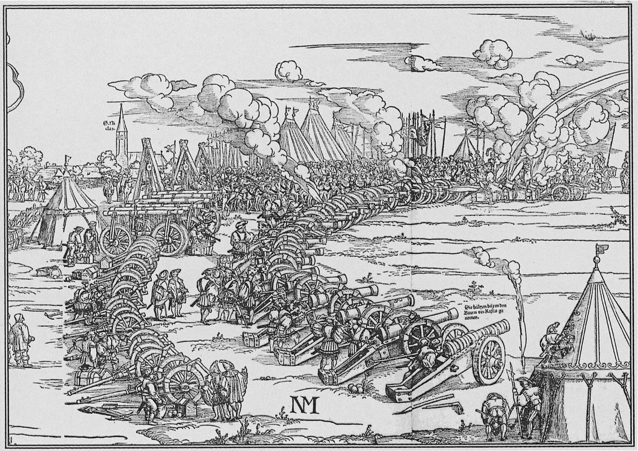 Charles Quints artilleripark, 1530 av French School