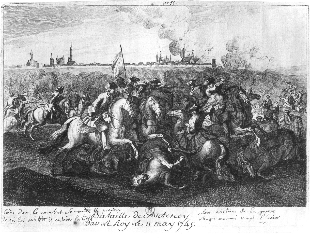 Slaget vid Fontenoy, 11 maj 1745 av French School