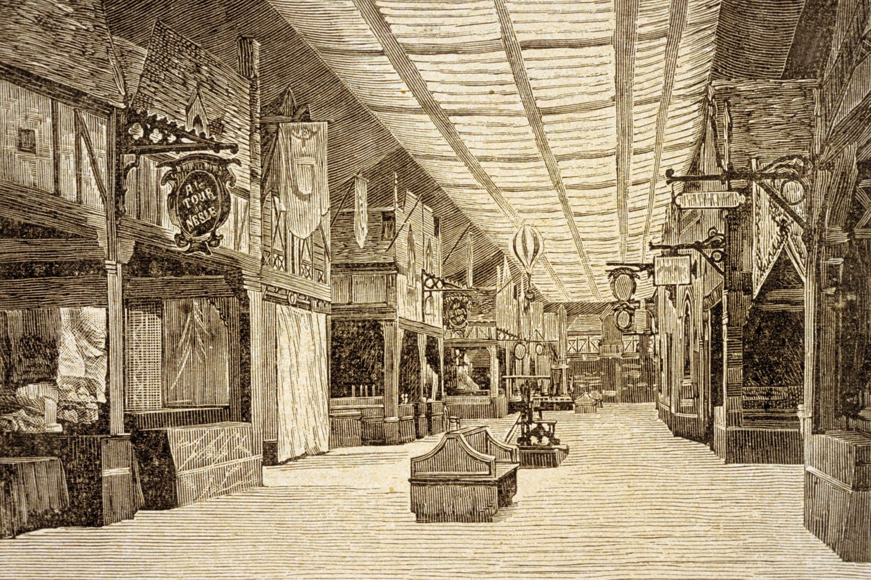 Bazar de la Charité i Paris före branden den 4 maj 1897 av French School