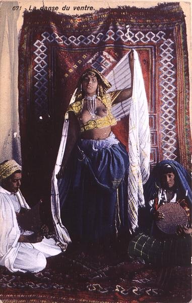 The Belly Dancer, ca 1950 (färgat foto) av French School