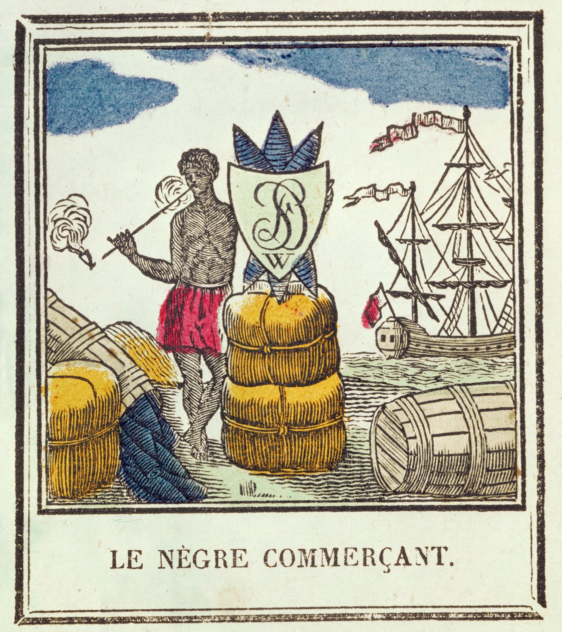 The Black Trader, tallrik 529 från Les Petits Metiers (xylograf) av French School