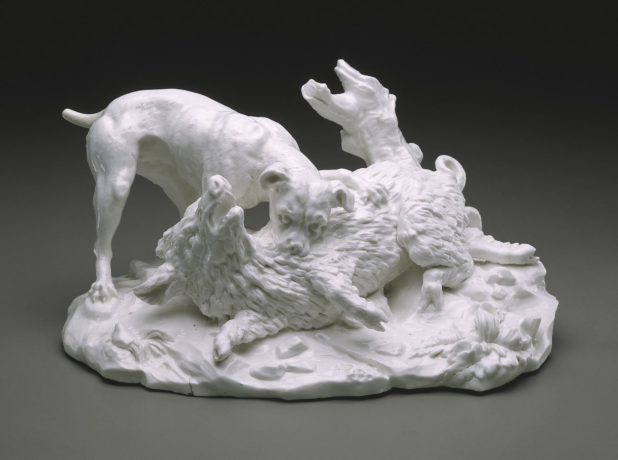 The Boar Hunt, ca 1751 (mjukt klistrat porslin) av French School