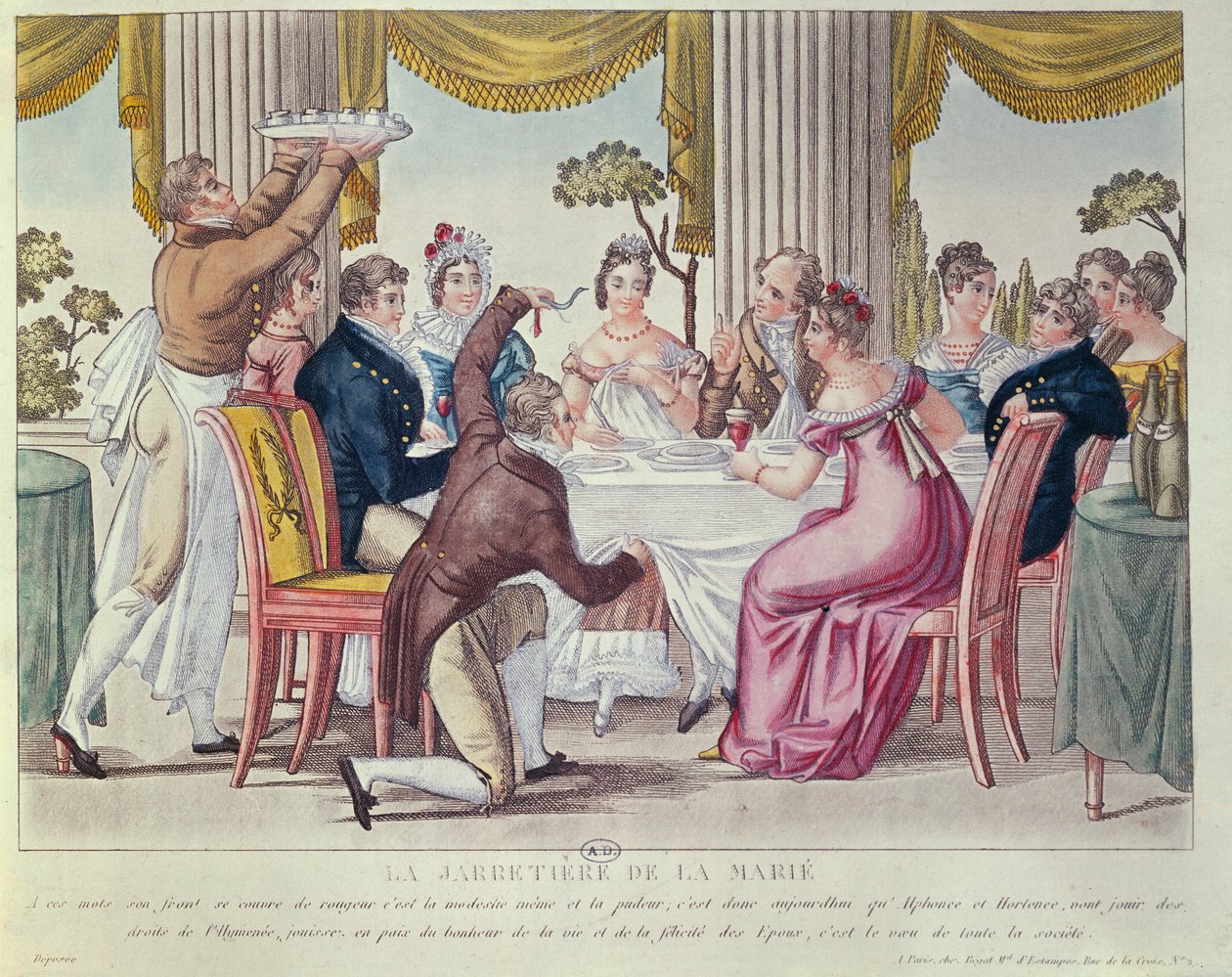 The Brides Garter, c.1820 av French School
