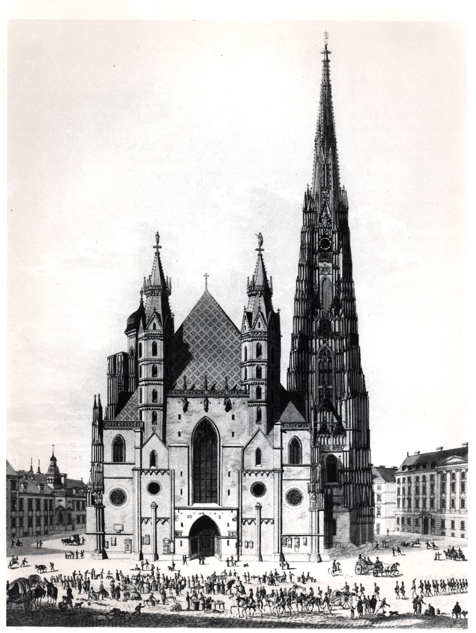 Stefansdomen i Wien, 1821 av French School