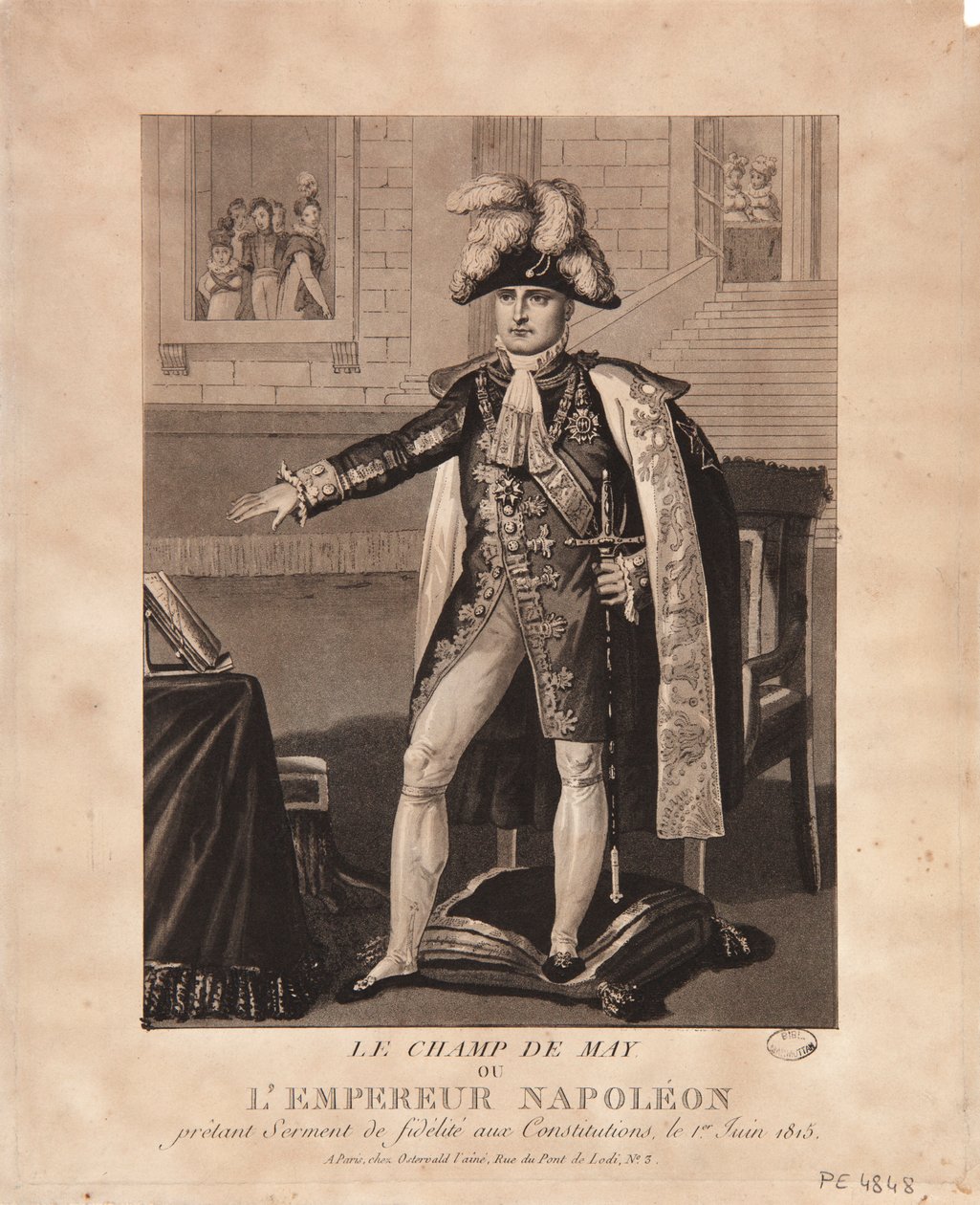 Champ de Mai, eller kejsaren Napoléon som svär trohetseden till konstitutionen av French School