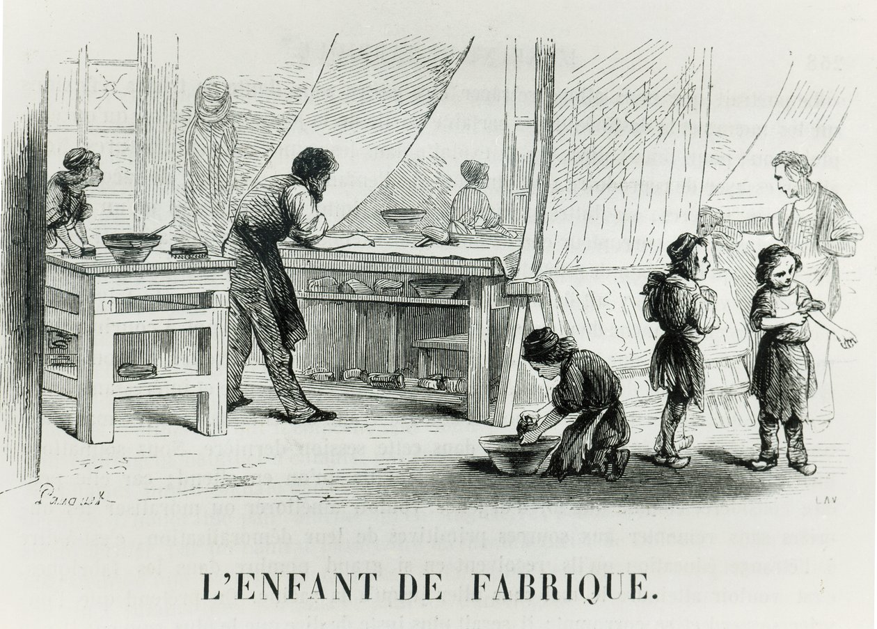 Fabrikens barn, ca. 1842 av French School