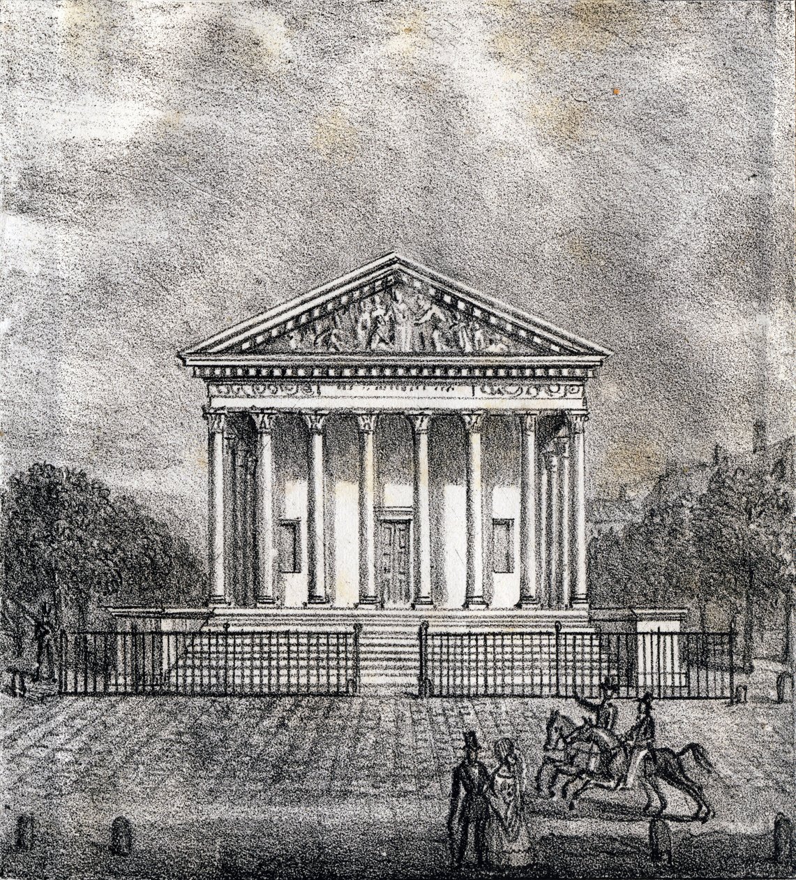 Madeleinekyrkan - "Alphabet Picturesque des Monumens de Paris" ca 1840 (gravyr) av French School