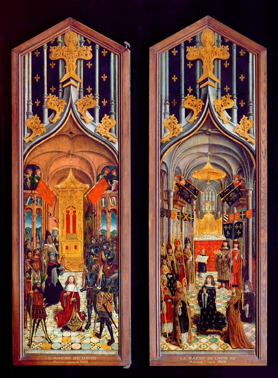 Kröningen av David och Ludvig XII (1462-1515) 1501 av French School