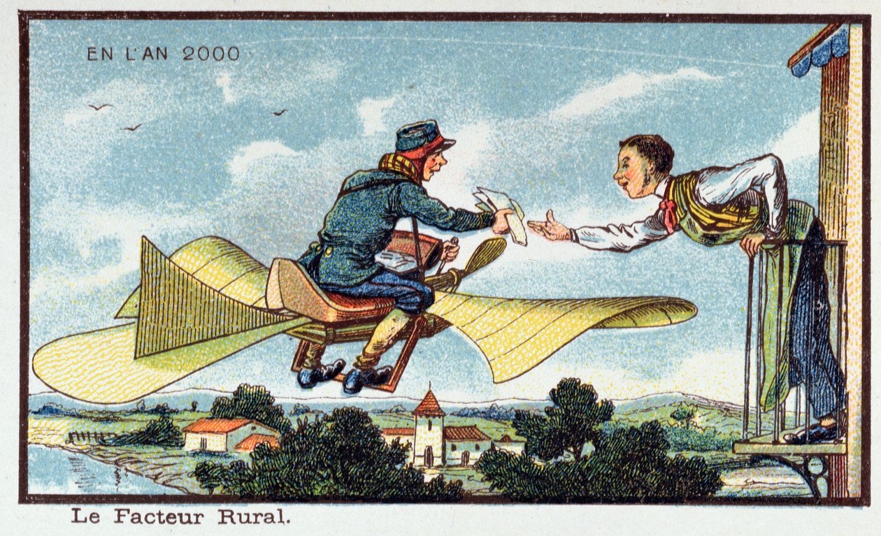 Landbrevbäraren år 2000, ca. 1913 av French School