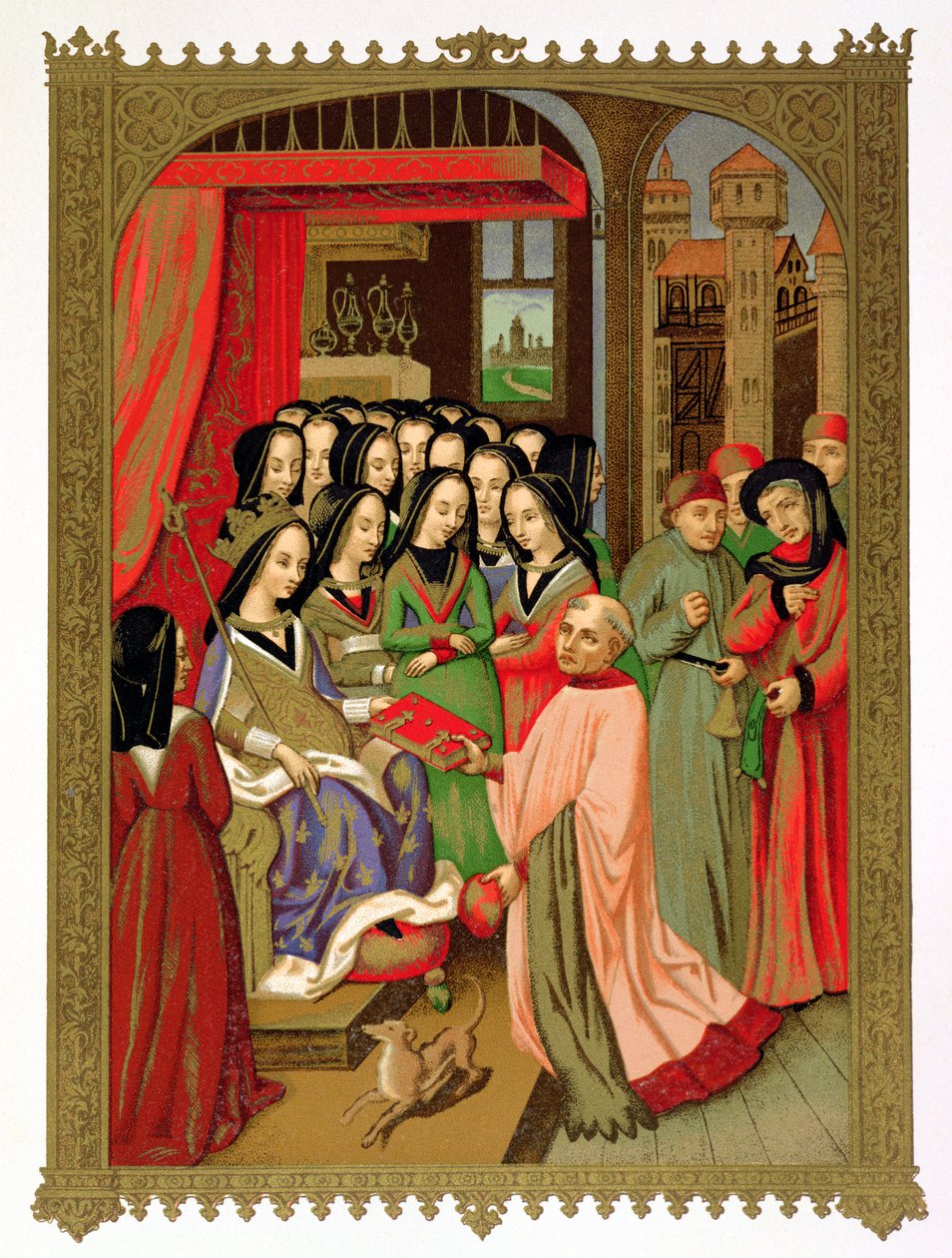 Court of Mary of Anjou (1404-63) Hustru till Karl VII (1403-61) av French School