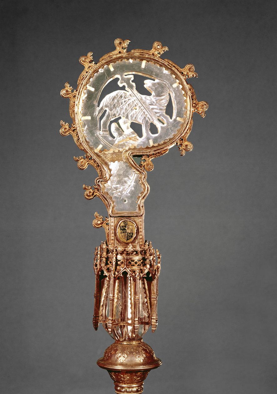 The Crozier of the Abbedesses of the Cistercian Convent Abbaye du Lys (förgylld silver och bergskristall) av French School