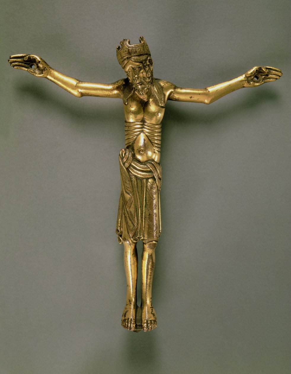 Den korsfäste Kristus, fransk, andra hälften av 1100-talet (förgylld brons) av French School
