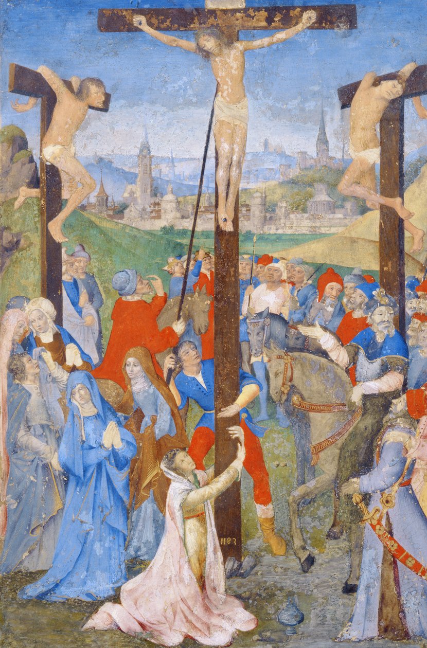 Korsfästelsen, från ett missal av French School