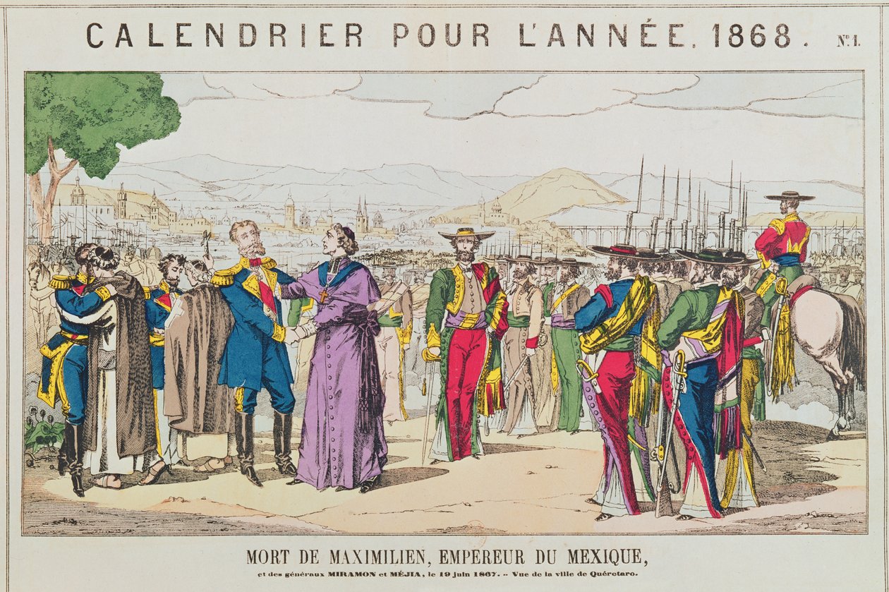 Maximilians död, kejsaren av Mexiko, 19 juni 1867 av French School