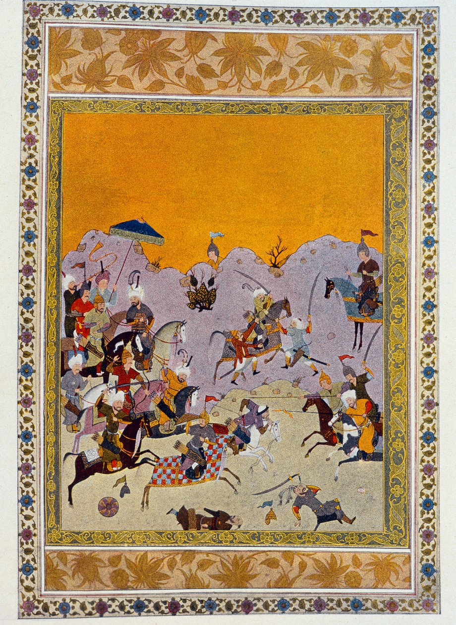 The Death of the Heroes, illustration för The Arabian Nights, 1895 (färgstick) av French School
