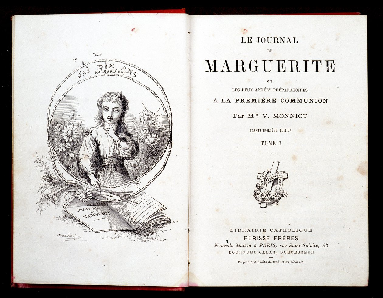 Margaritas dagbok eller de två åren av förberedelser för den första nattvarden av fröken V. Monniot. av French School