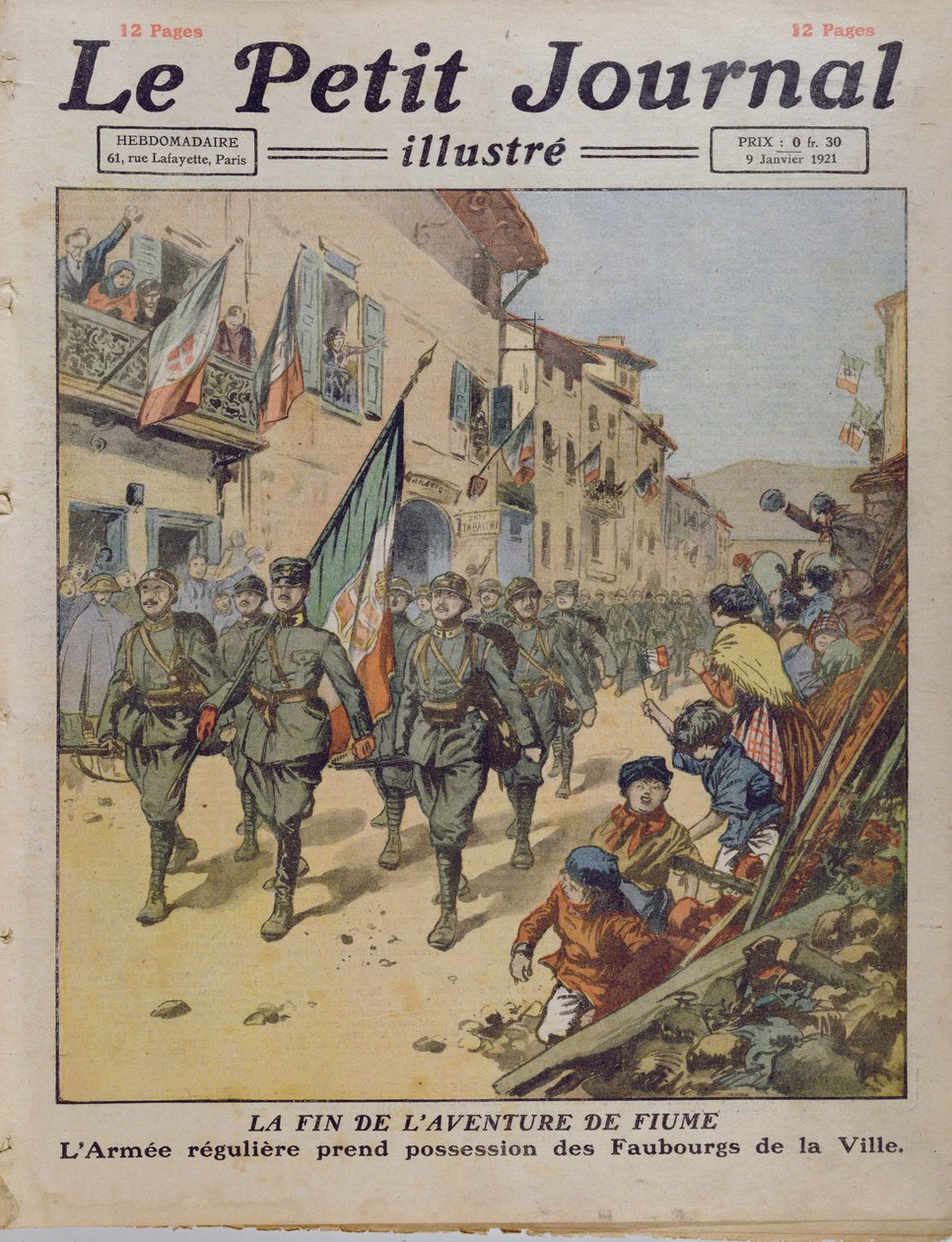 The End of the Fiume Adventure, från Le Petit Journal, 9 januari 1921 av French School