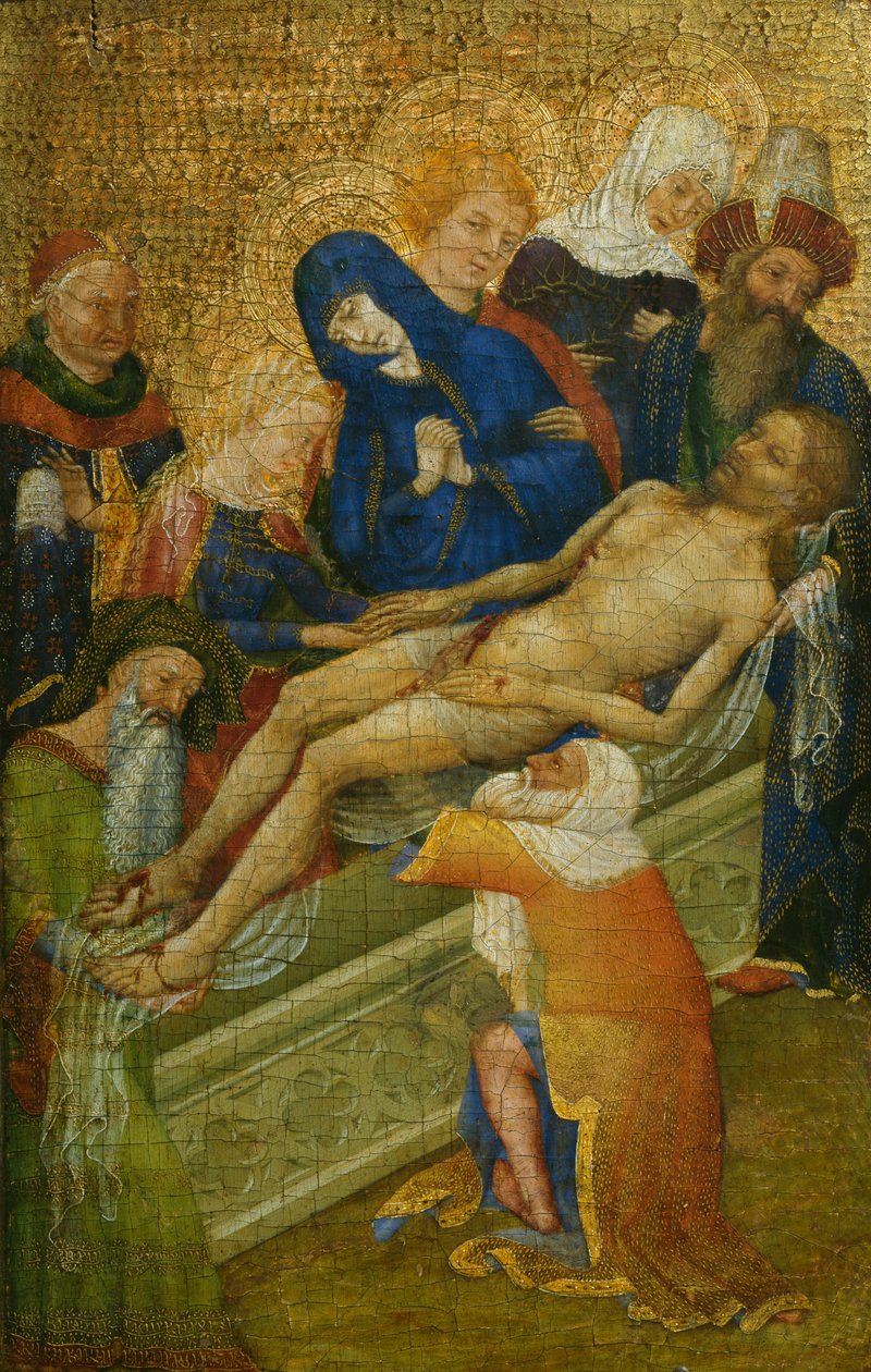 The Entombment of Christ, c.1410-15 (målning på träpanel) av French School