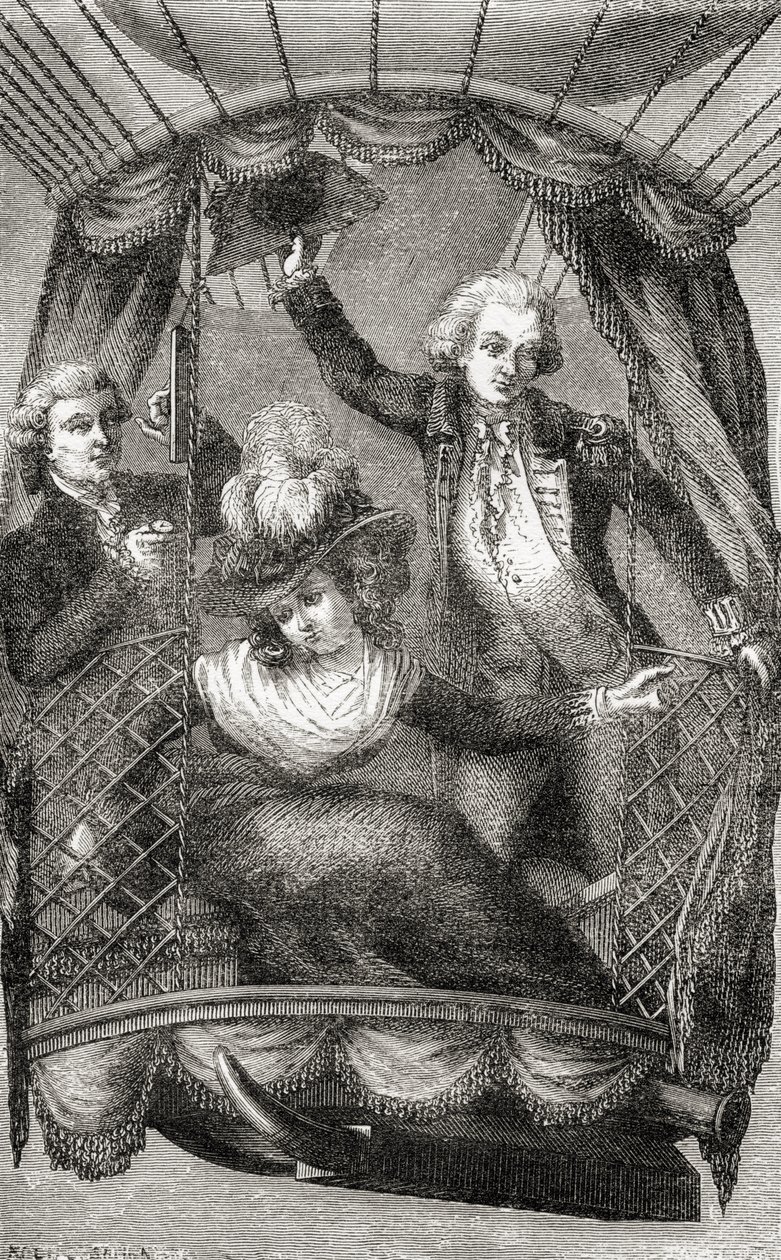 The First Balloon Ascent in England, 15th September 1784, from 